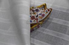 100 Grams Self Jacquard Length wise Stripes on Dyeable Cotton Voile Fabric 44inch